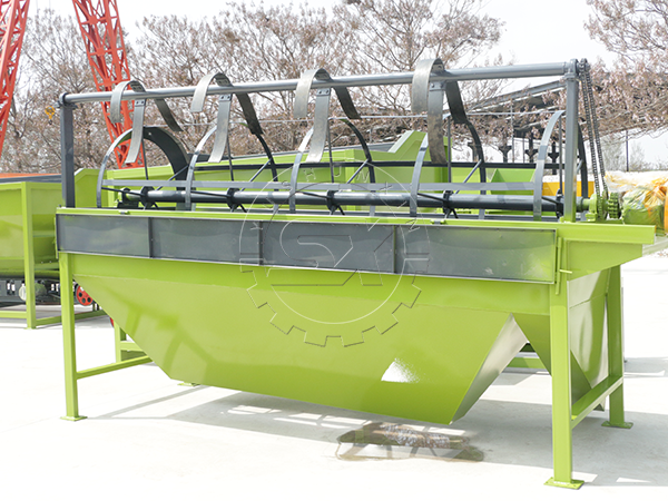 The work flow of the pig manure disc granulator organic fertilizer production line